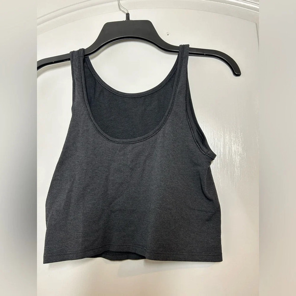 Lululemon Ribbed Cropped Tank Top size 6 color grey - Picture 6 of 8